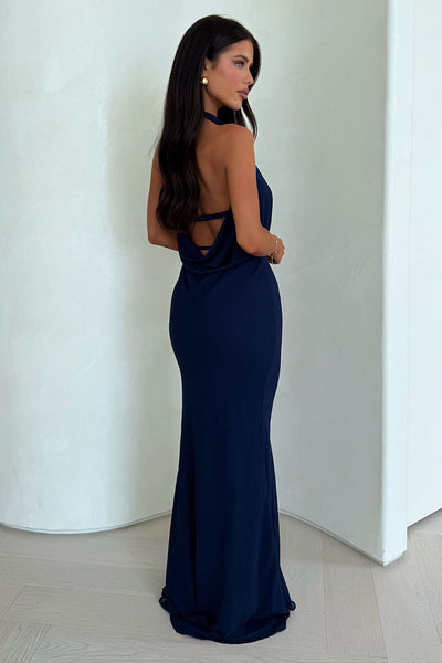 drop waist dress blue Ashe Drop Waist Midi Dress