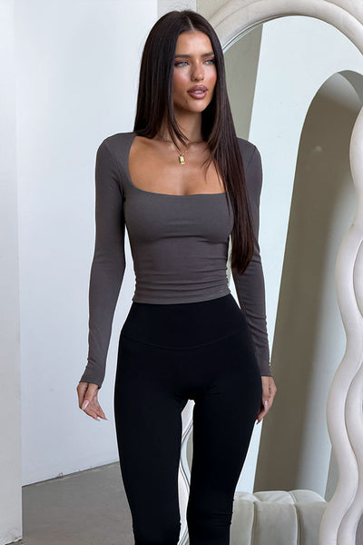 Andre Long Sleeve Top - Charcoal – Thats So Fetch US