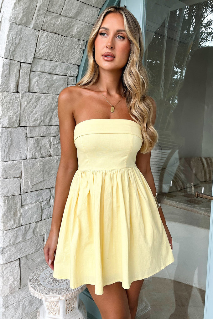 Cornell Mini Dress - Baby Yellow