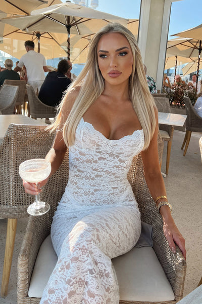 Destiny Midi Dress - White 10 Destiny Midi Dress - White 10