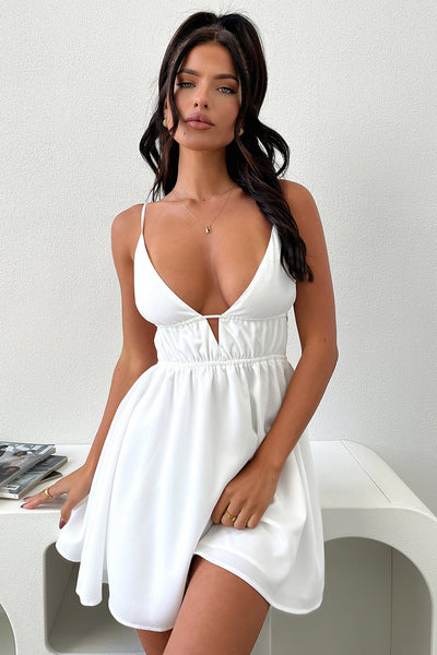 Mini Dress White Elore Mini Dress Size 12 Mini Dress White Elore Mini Dress Size 12