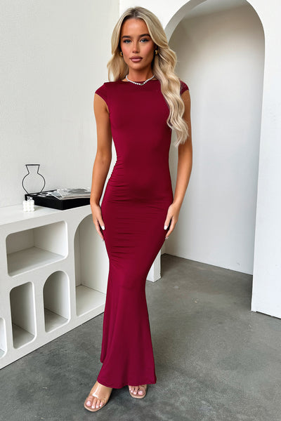 Theodore Backless Maxi Dress - Burgundy Thats So Fetch US Theodore Backless Maxi Dress - Burgundy Thats So Fetch US
