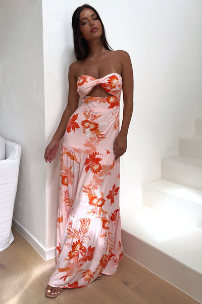 open lace back dress Giada Maxi Dress