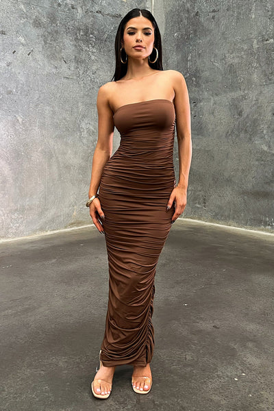 maxi brown dress Tonic Maxi Dress