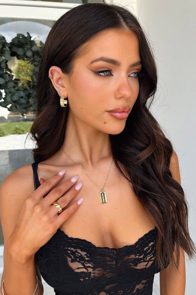 Earring Adel Hoop Earring Gold Size Earring Adel Hoop Earring Gold Size