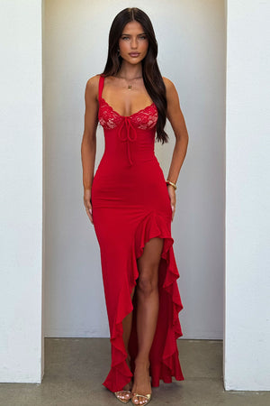 size 24 lace dress Floral Lace Dress with Sheer Chiffon Jacket & Pearl Neckline main image 1