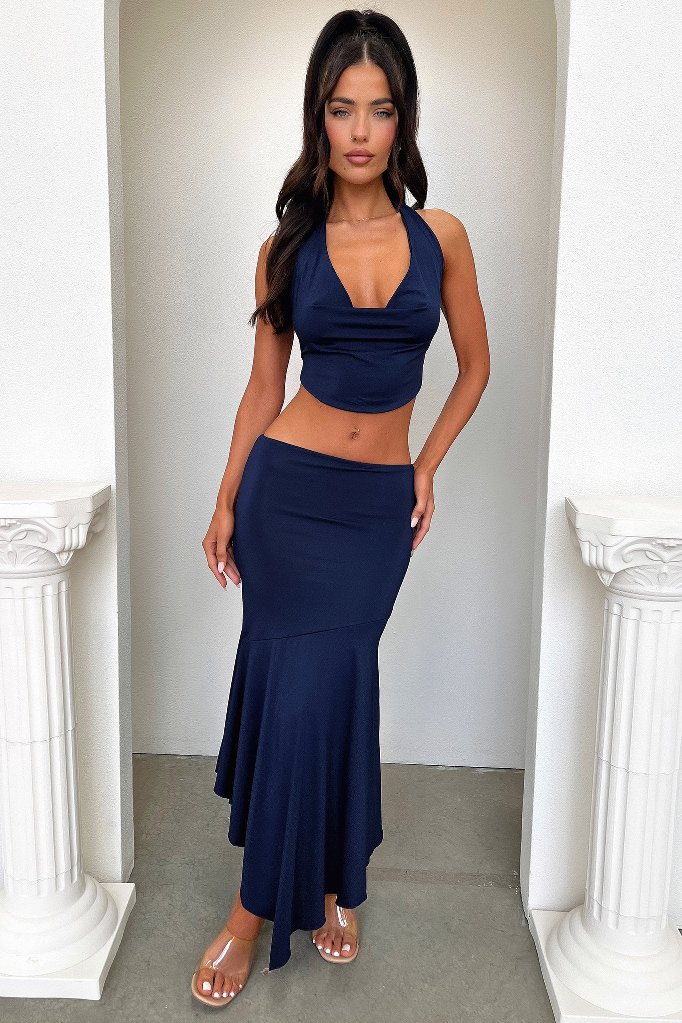 Aida Maxi Skirt - Navy – Thats So Fetch US