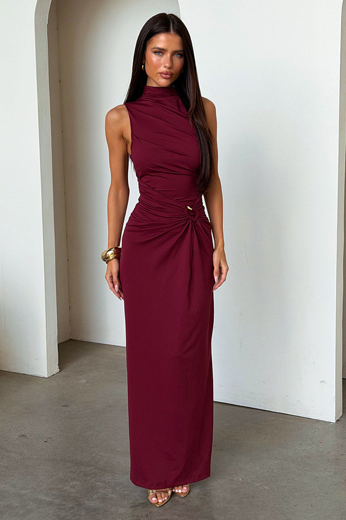 Amaris Mock Neck Maxi Dress Amaris Mock Neck Maxi Dress