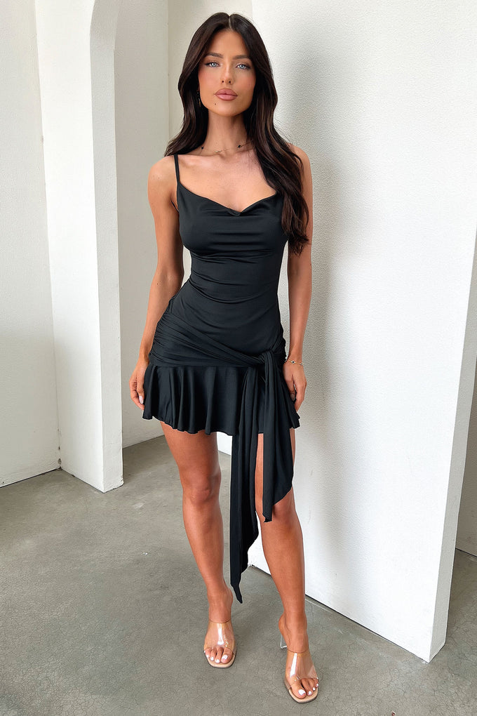 Thats So Fetch | Angelina Cowl Neck Mini Dress | Black | 0 Thats So Fetch | Angelina Cowl Neck Mini Dress | Black | 0