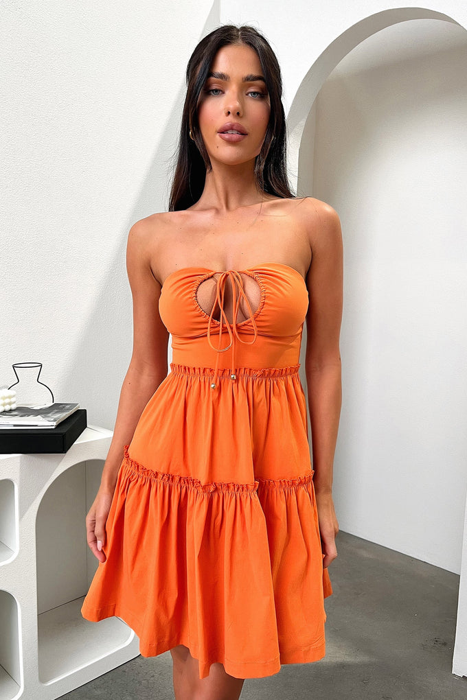 Audrina Mini Dress - Orange