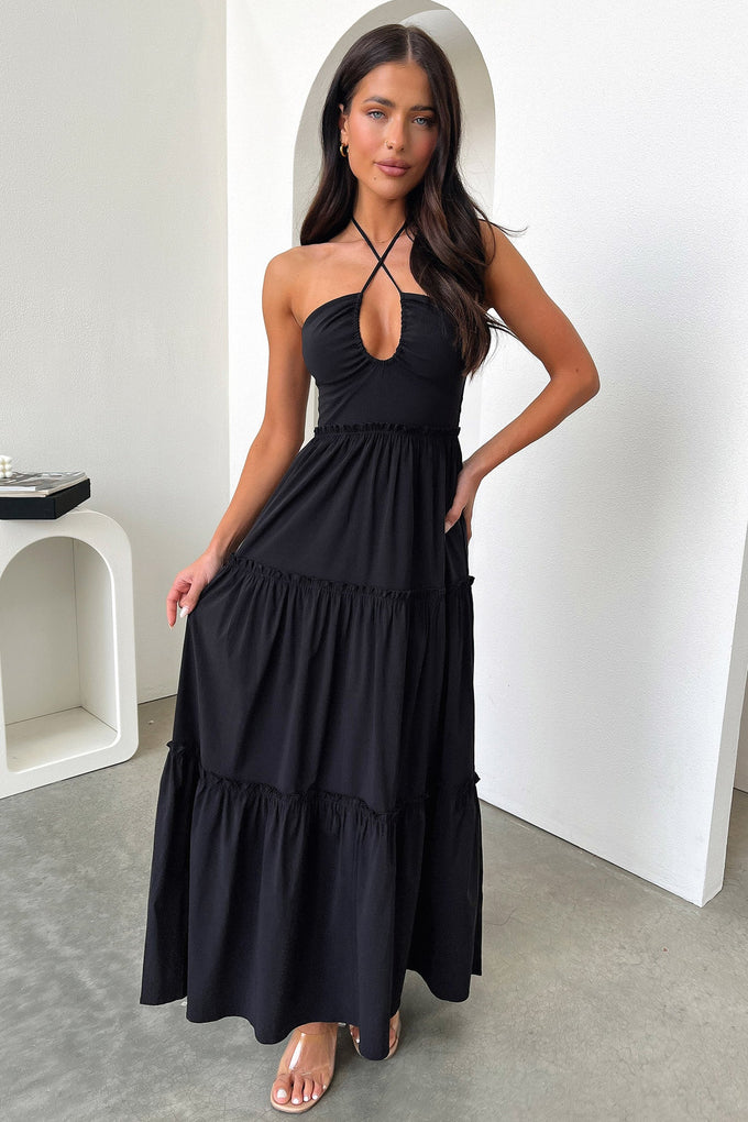 Audrina Maxi Dress - Black