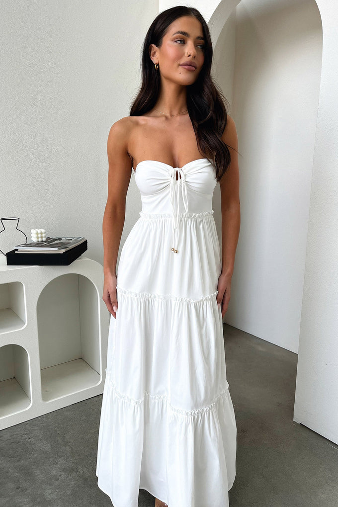 Audrina Maxi Dress - White