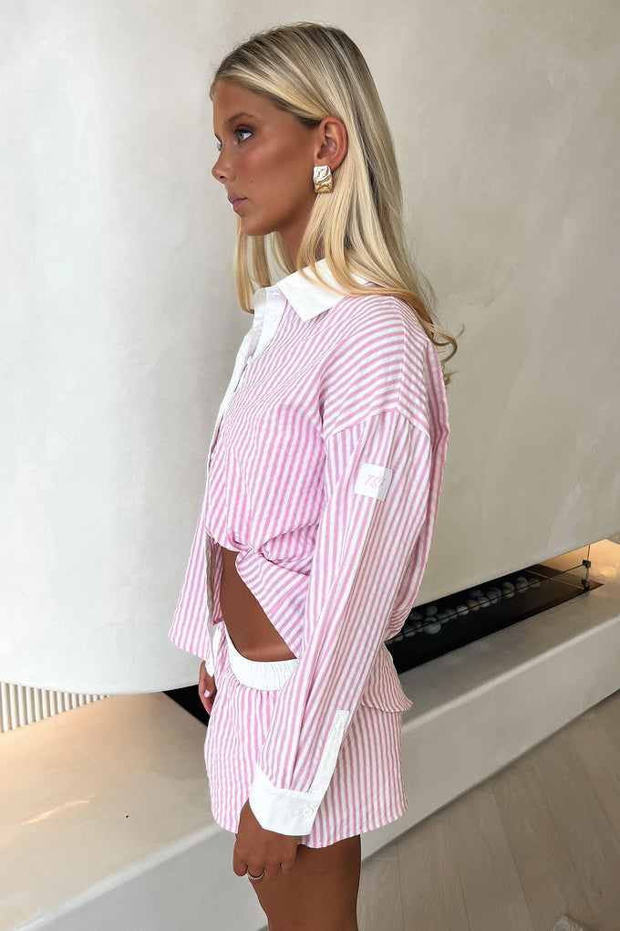 Augusta Shorts - Pink Pinstripe