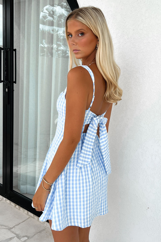 Bransley Dress - Blue/White