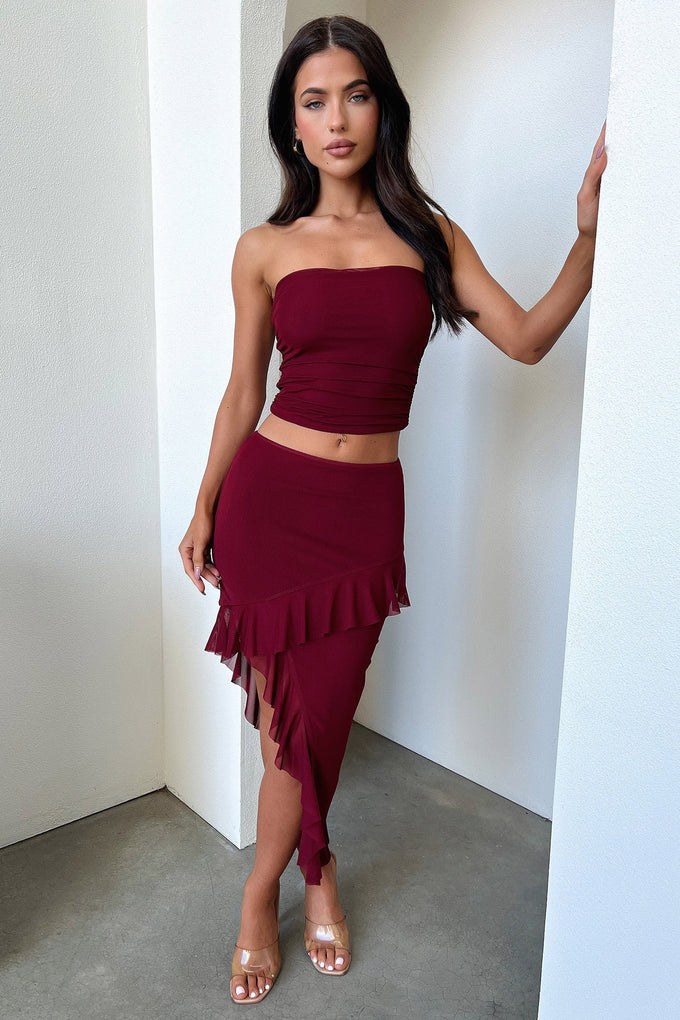 Cardona Skirt - Deep Red