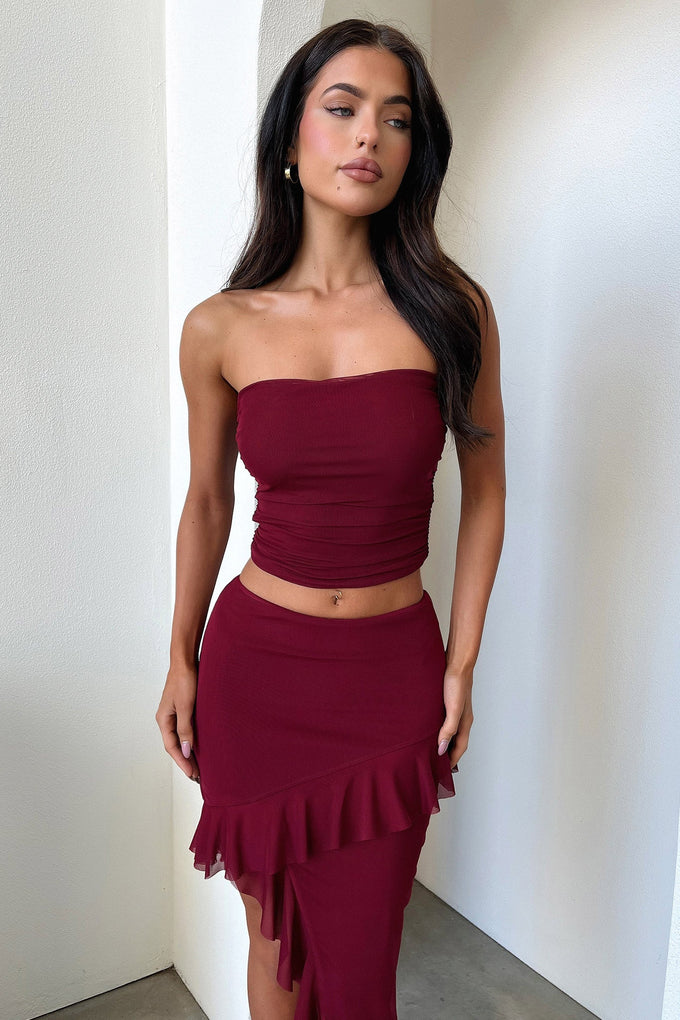 Cardona Top - Deep Red