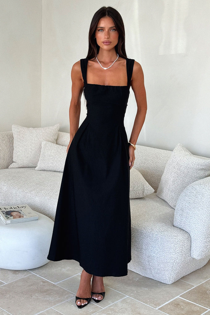 square neck holiday dress Unique Printed Spaghetti Strap Square Neck Casual Holiday Maxi Dress