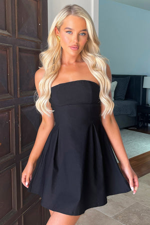 Mini Dress Black Charlize Strapless Mini Dress Size 8
