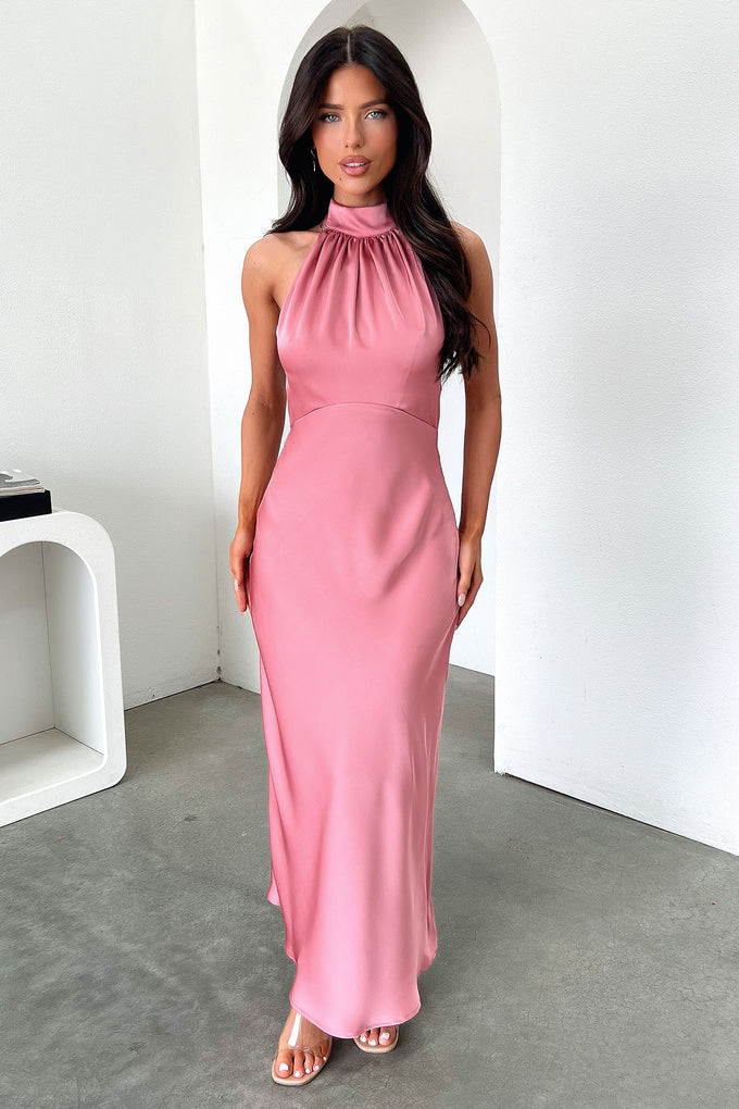 Maxi Dress Rose Long Dress Daphne High Neck Maxi Dress Size 4 Maxi Dress Rose Long Dress Daphne High Neck Maxi Dress Size 4