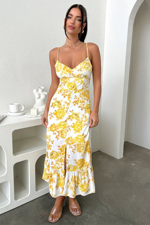 Dilara Maxi Dress Yellow Floral