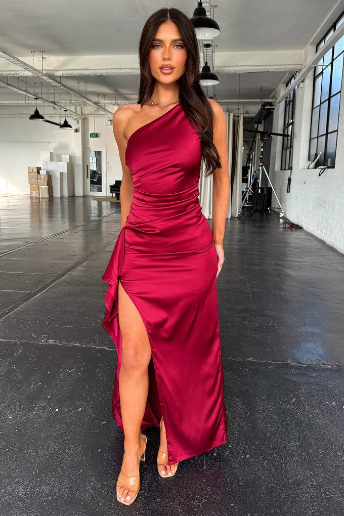 Maroon Dress Satin Maxi Dress Casual Elianna One Shoulder Satin Maxi Dress Burgundy Maroon Dress Satin Maxi Dress Casual Elianna One Shoulder Satin Maxi Dress Burgundy