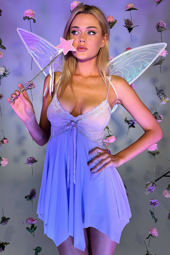 Fairy Wings & Wand - White