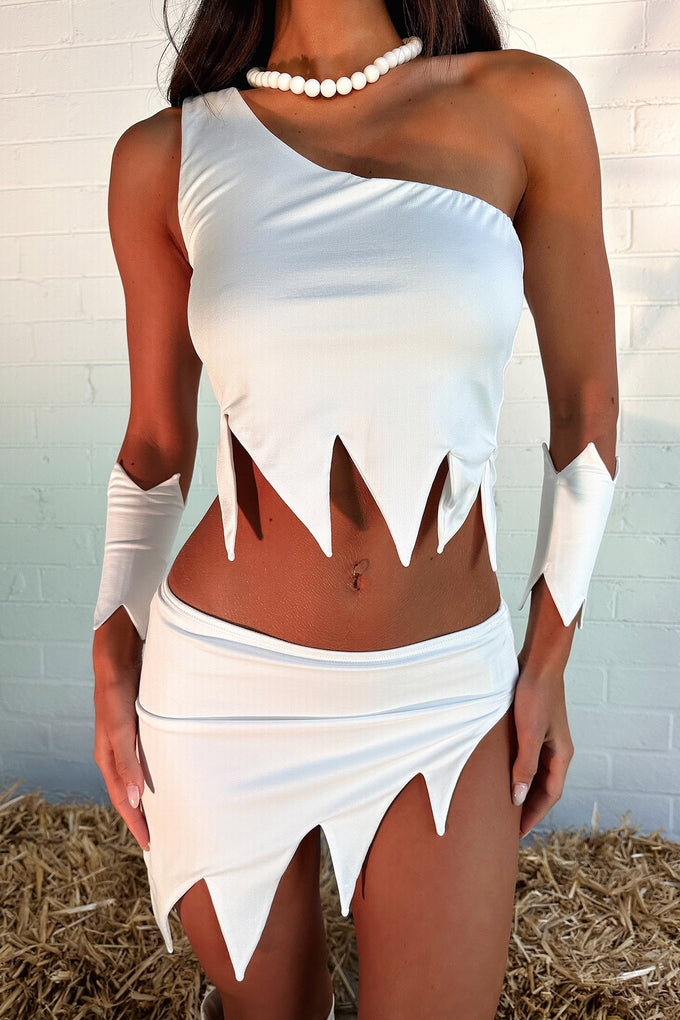 Dino Skirt - White