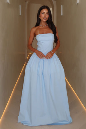 Prom Dress | Formal Dress | Maxi Dress | Prom Gown | Baby Blue | 4 | Iridessa Strapless Maxi Dress - Baby Blue