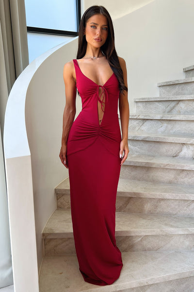 Lilo Maxi Dress - Burgundy