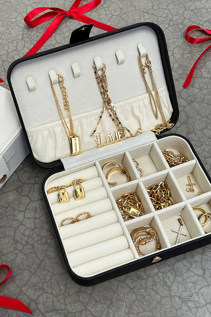 Lina Travel Jewellery Box - Black
