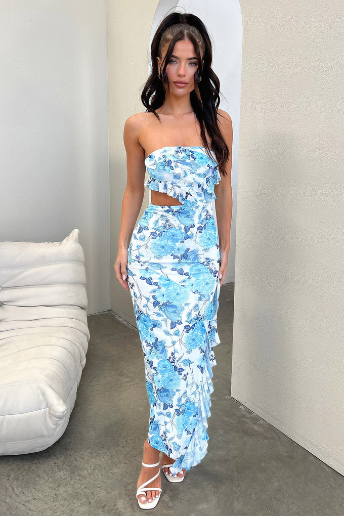 Rayana Maxi Dress - Blue Floral
