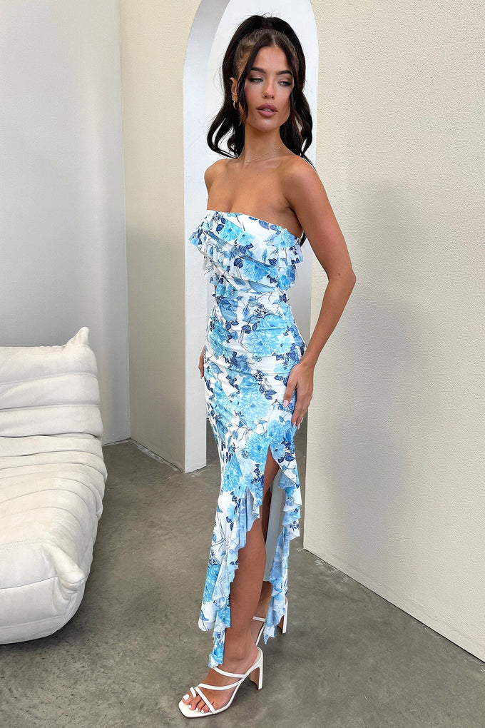 Rayana Maxi Dress - Blue Floral