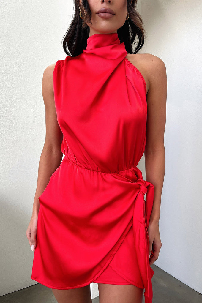 Santorini Mini Dress - Red