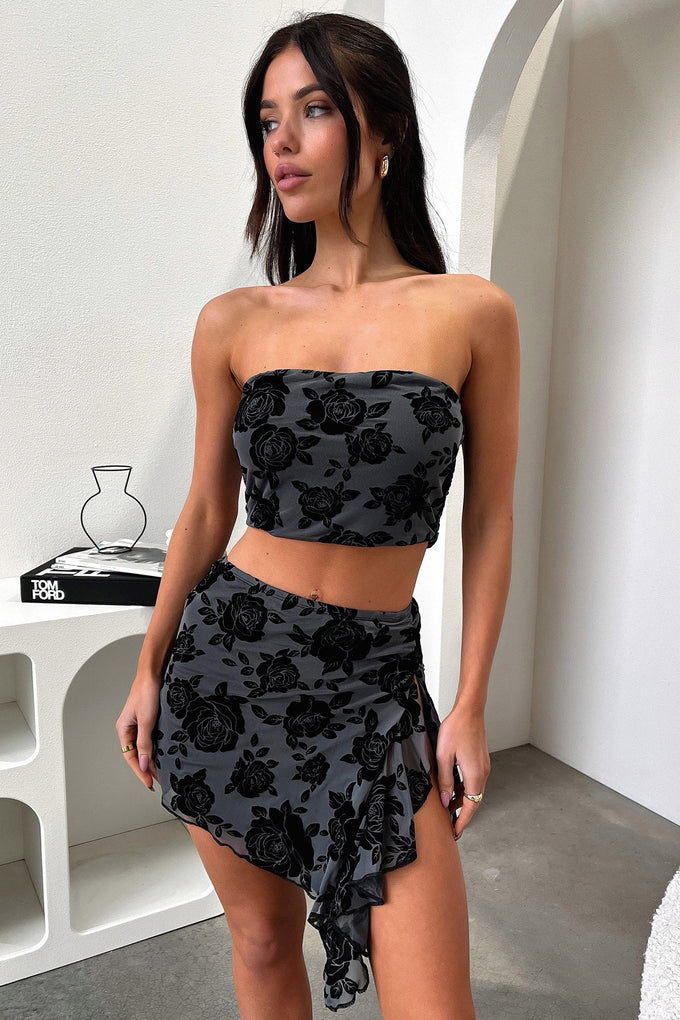 Savian Skirt - Black Floral