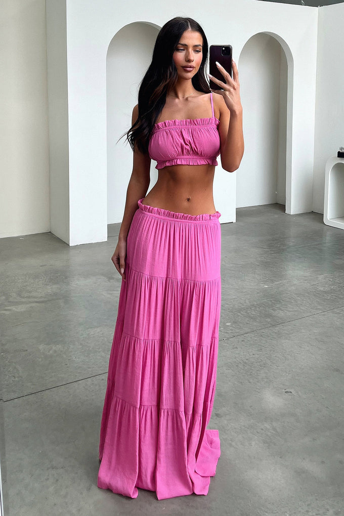 Selina Maxi Skirt - Pink