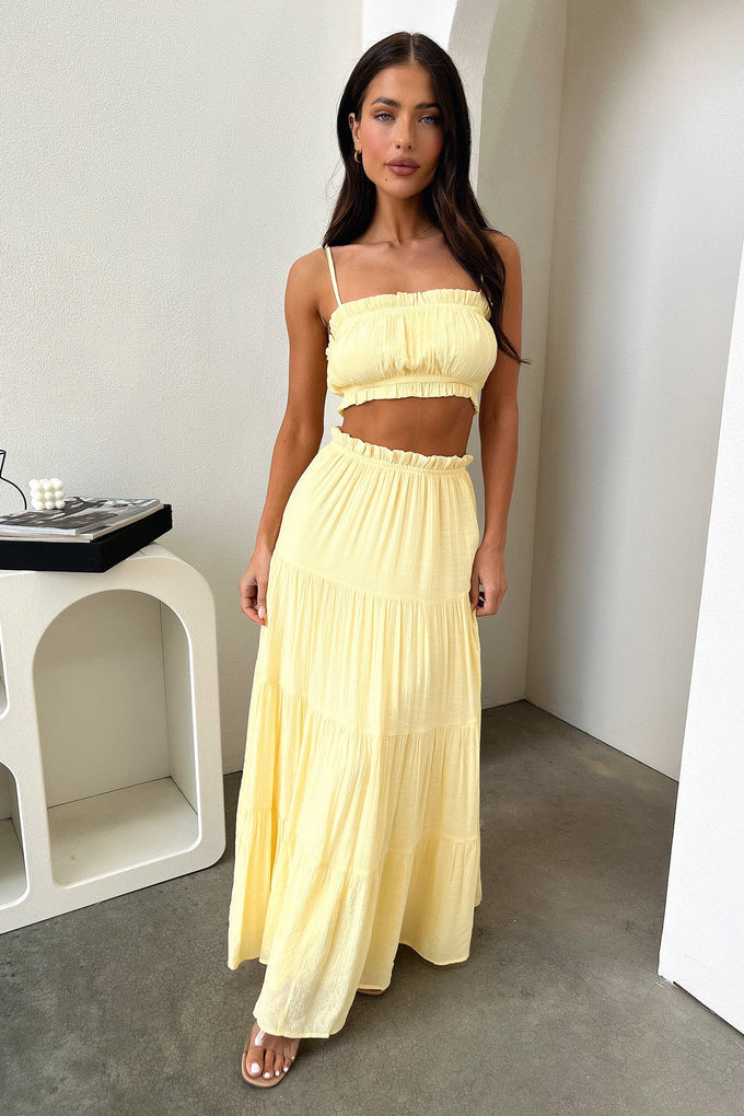 Selina Maxi Skirt - Yellow