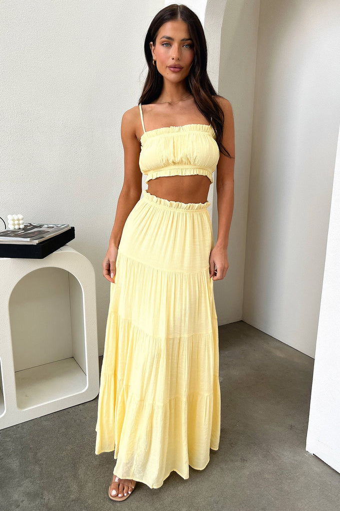 Selina Maxi Skirt - Yellow