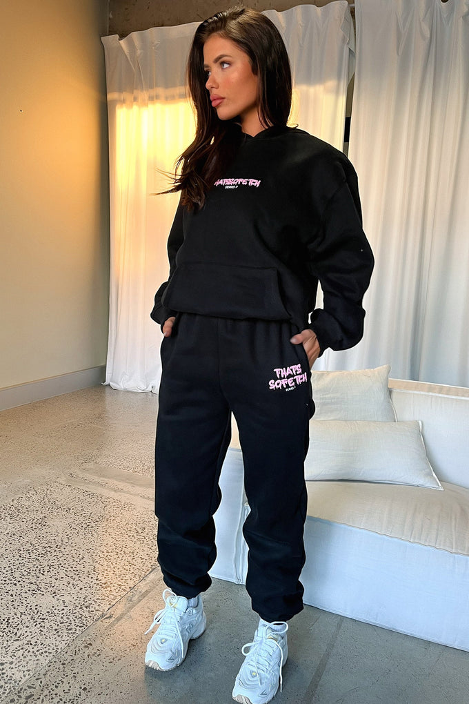 Series 7 Sweatpants - Black/Pink – Thats So Fetch US