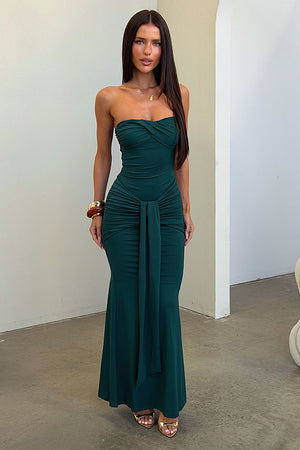 Thats So Fetch | Taryn Strapless Maxi Dress - Emerald | Emerald