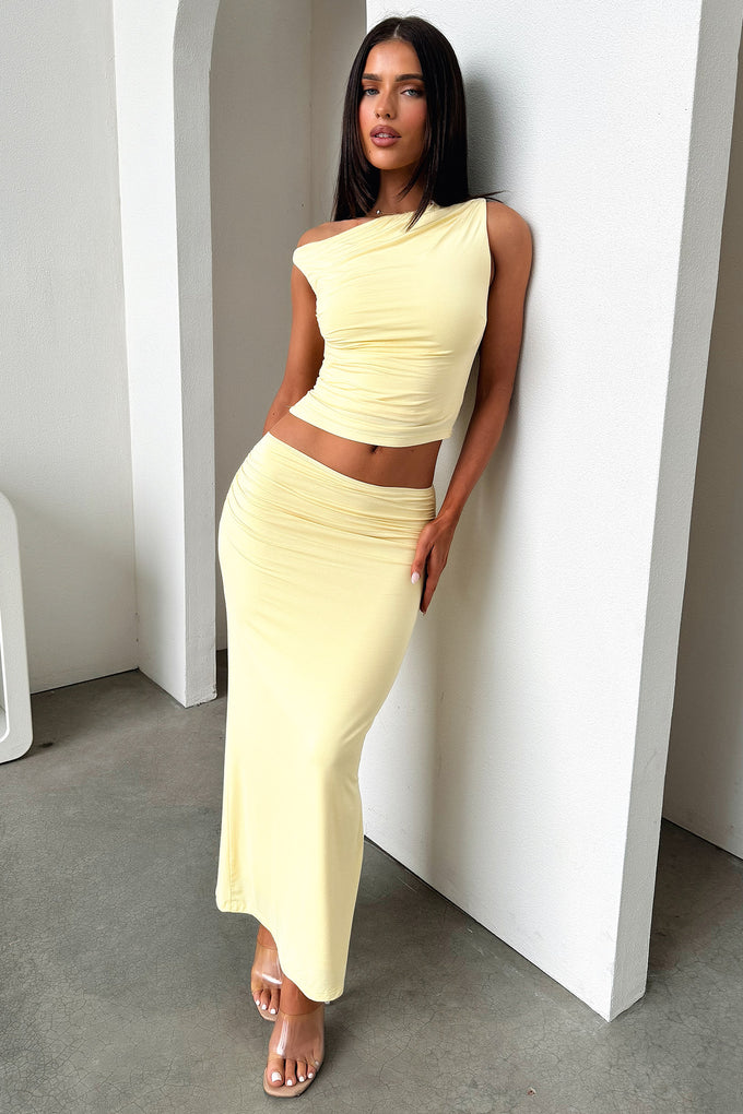 Vamika Off Shoulder Ruched Top - White