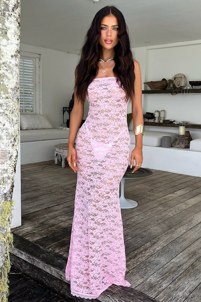 Maxi Dress Baby Pink Long Dress Veradi Maxi Dress Size 6 Maxi Dress Baby Pink Long Dress Veradi Maxi Dress Size 6