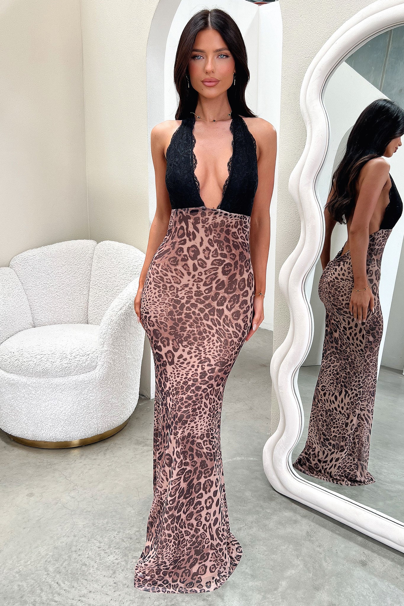 Whittaker Lace Bust Maxi Dress - Leopard – Thats So Fetch US