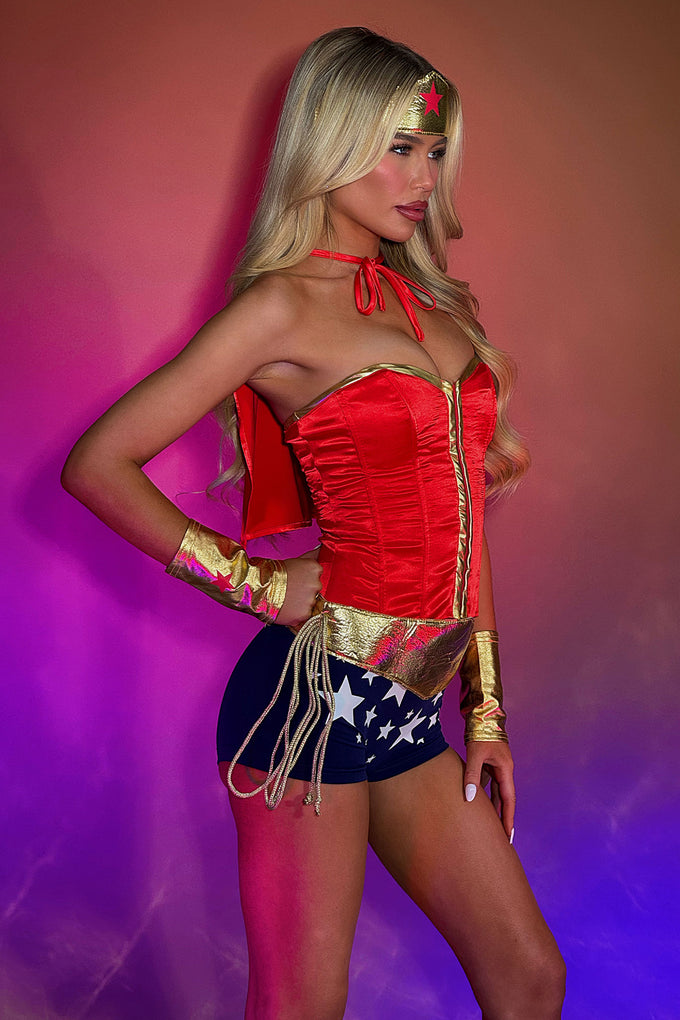 Justice Served 3 Piece Set - Red/Navy