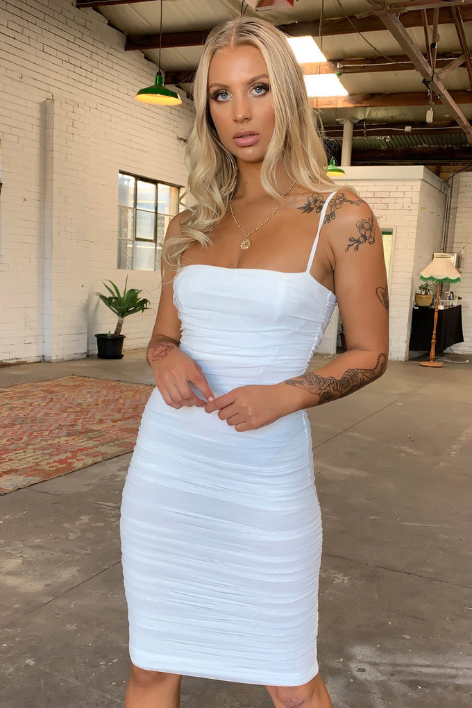 Zena Midi Dress - White