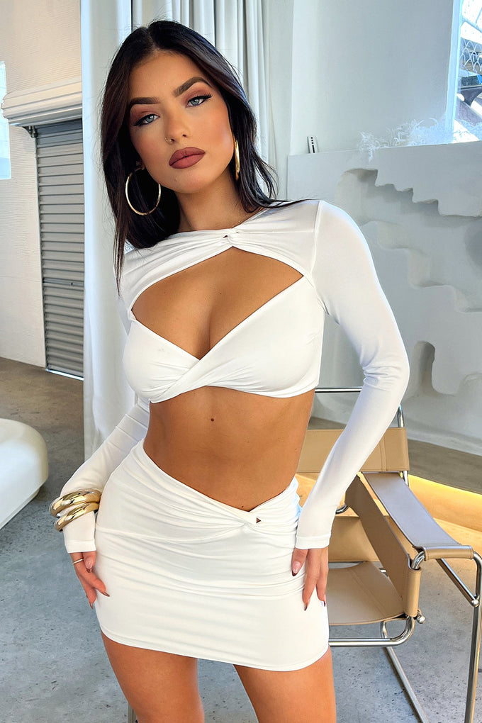 Anesha Mini Skirt - White