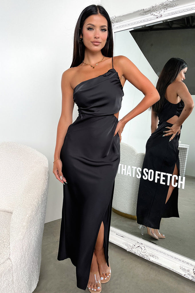 antonella maxi dress Antonella Black Floral Embroidery Maxi Dress / XL