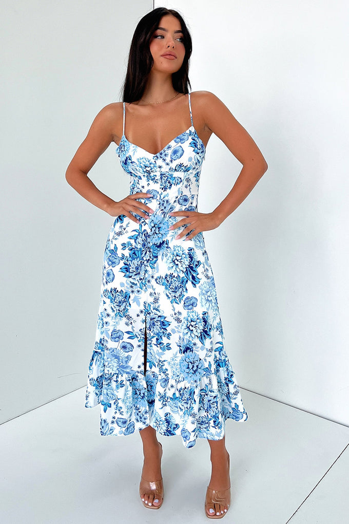 Dilara Maxi Dress - Blue Floral