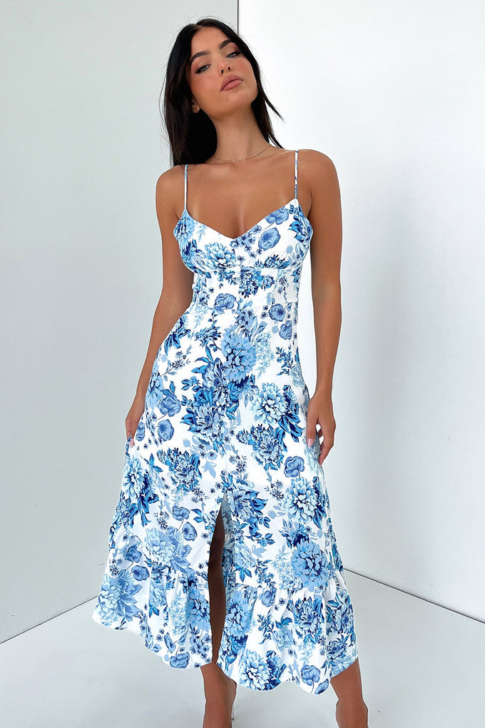 Dilara Maxi Dress - Blue Floral – Thats So Fetch US