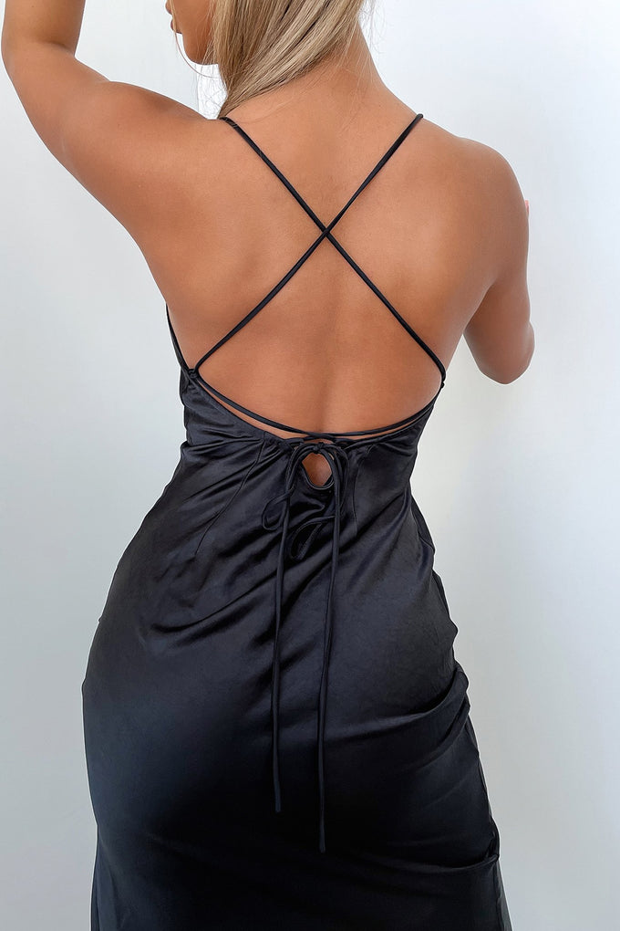 Ebony Midi Dress - Black
