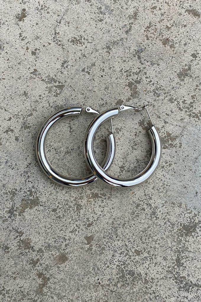 Fendi Silver Hoop Earrings